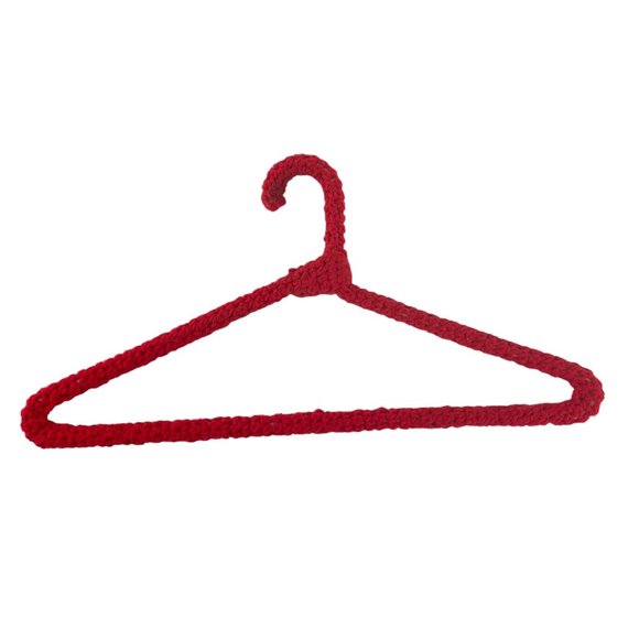 Crochet Yarn Covered Hangers Lot of 5 Wire & Plastic Multicolored Handmade - Picture 8 of 11